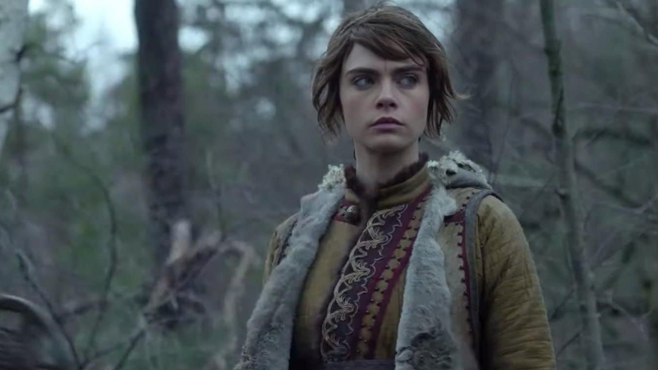 Vignette (Cara Delevingne) observes the invasion of her homeland.