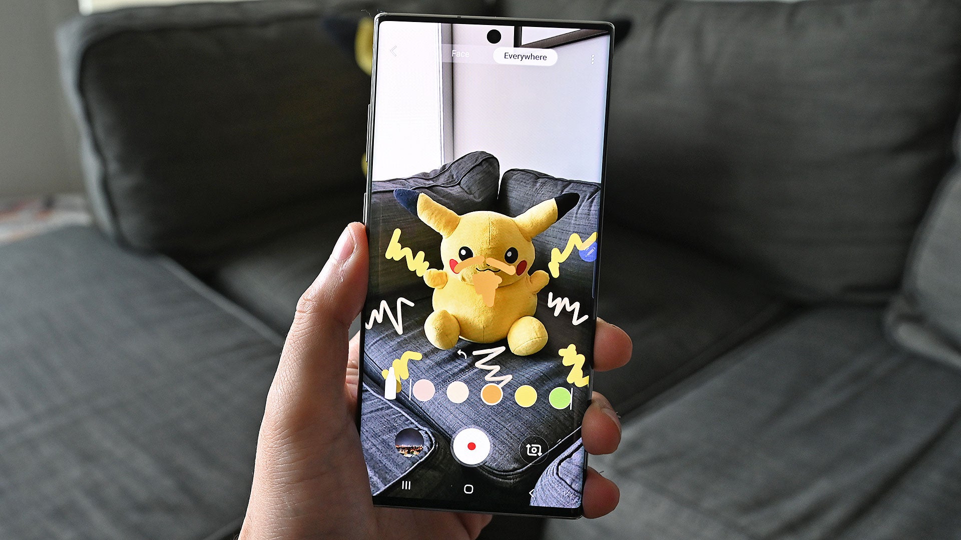 Thanks to the power of AR Doodle, I present to you Mustachichu.