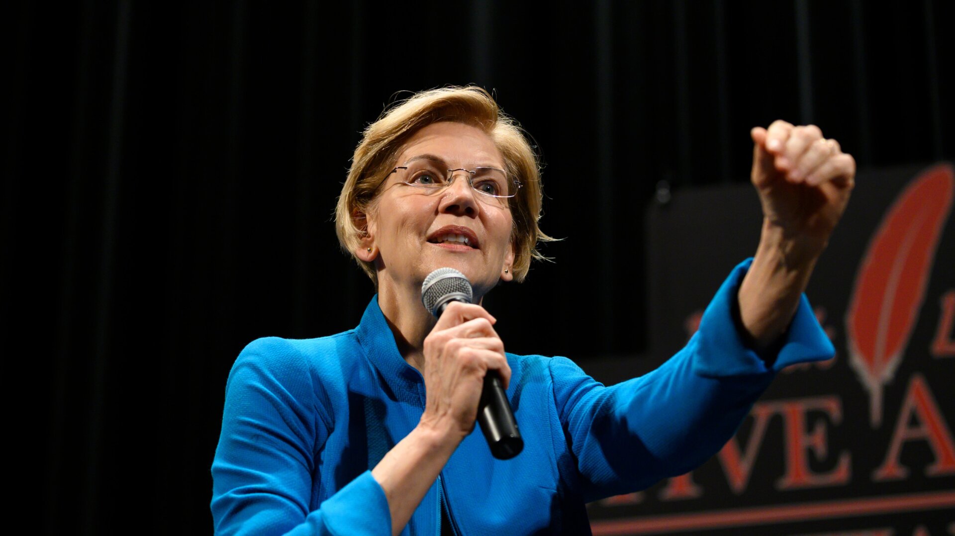 Sen. Elizabeth Warren is down.