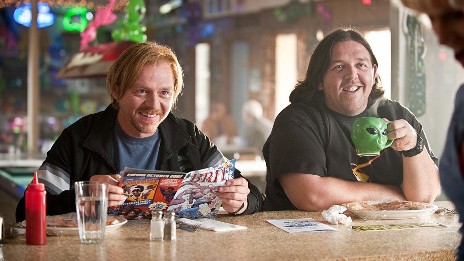 Simon Pegg and Nick Frost, seen here in Paul, will be hunting ghosts on Amazon.