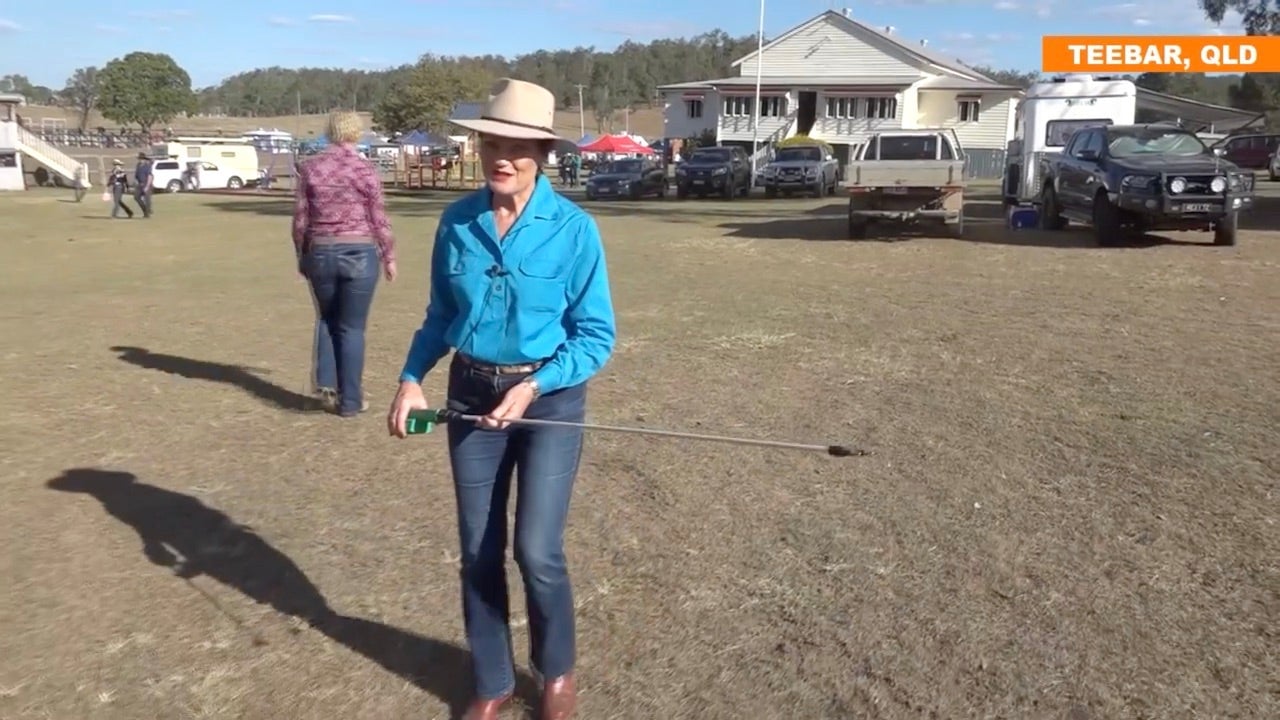 Australian Senator Pauline Hanson in a video from Facebook saying that cattle prods should be used against climate protesters