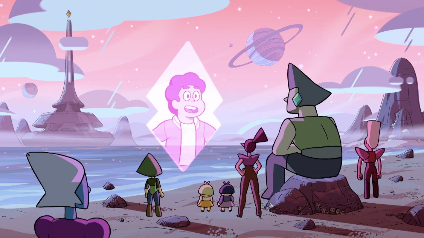 Some Gems watching Steven via a broadcast.