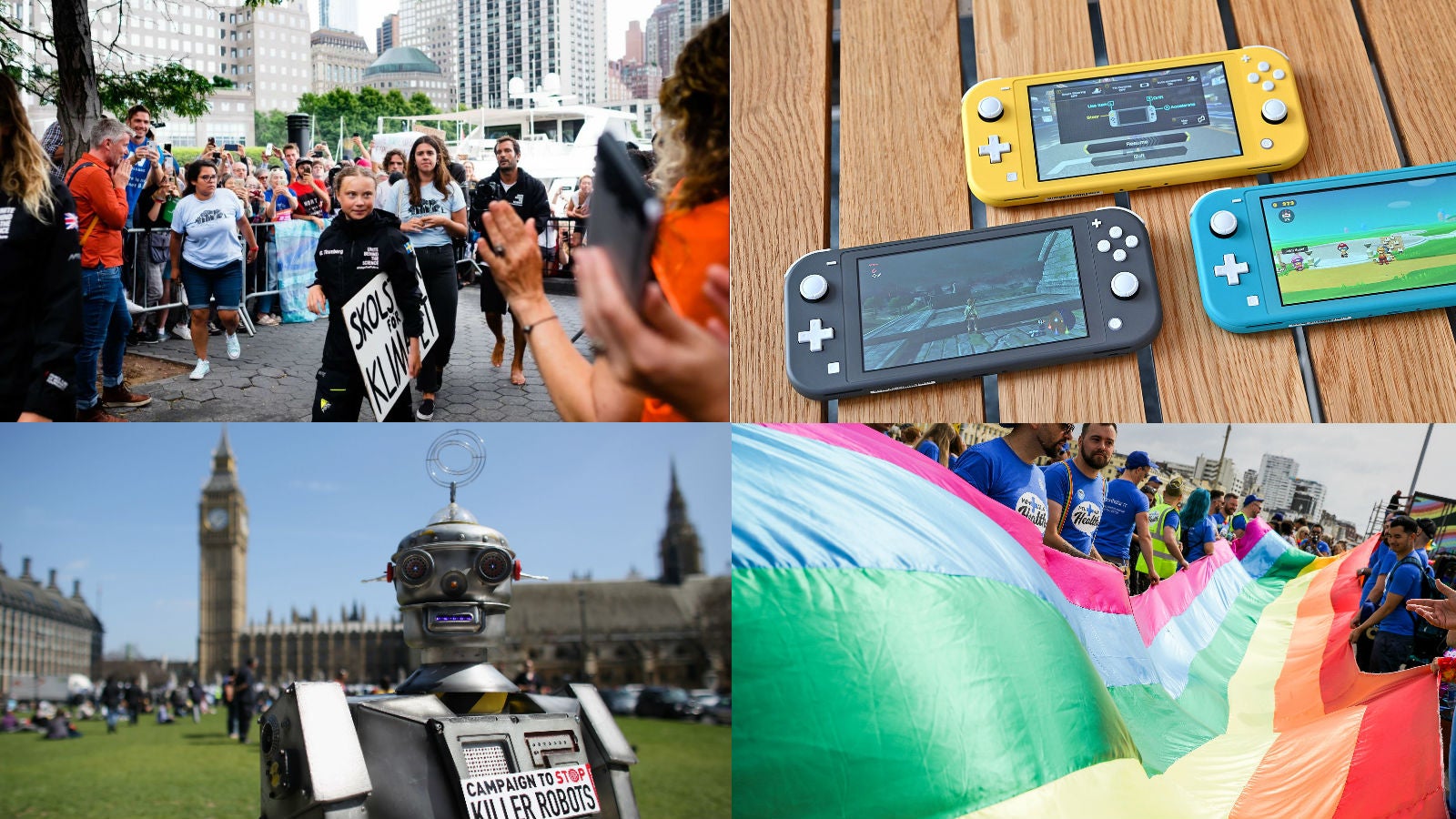 Clockwise from top left: Brian Kahn, Sam Rutherford (both Gizmodo), Getty Images, Tristan Fewings (Getty Images)