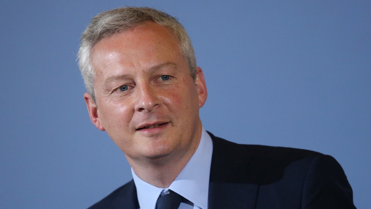 File photo of French Finance Minister Bruno Le Maire on May 22, 2017 in Berlin, Germany.
