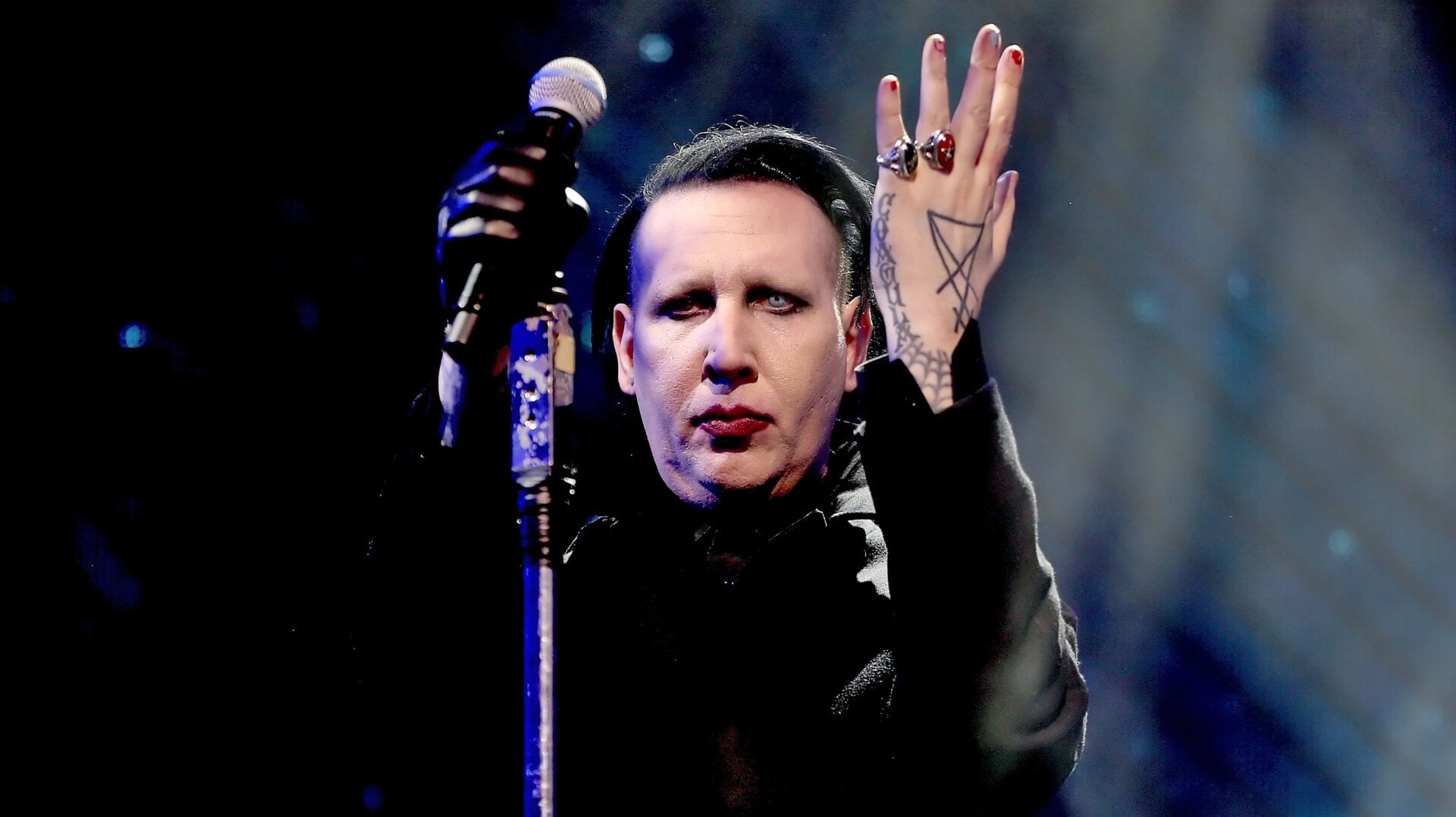 Marilyn Manson performs onstage during the 2018 Coachella Valley Music and Arts Festival.