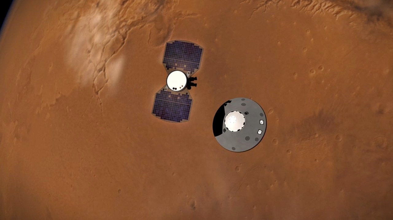 Illustration of InSight landing.