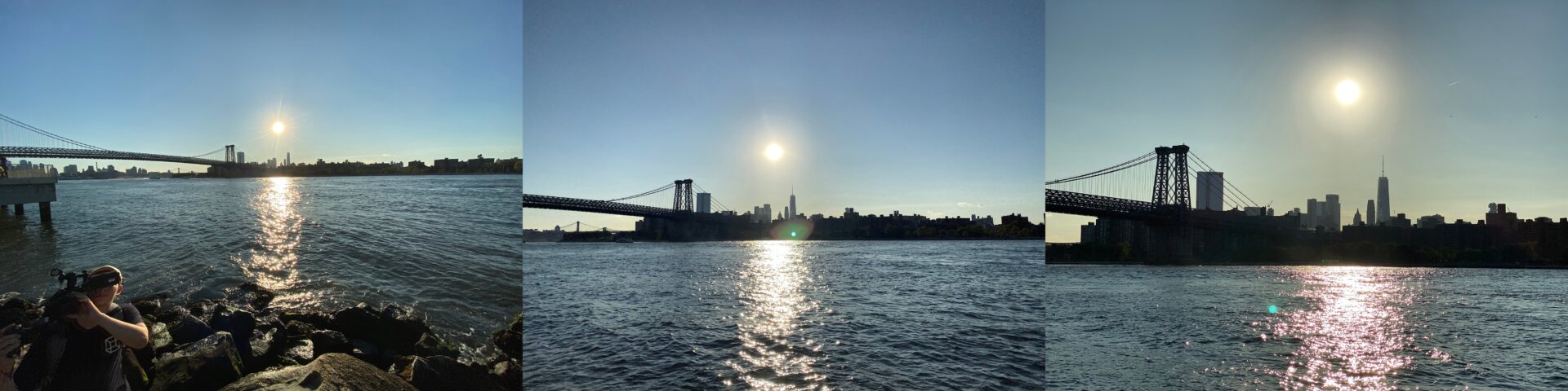 The difference between the three cameras on the iPhone Pro: Ultra Wide (left), Wide (center), Telephoto (right)