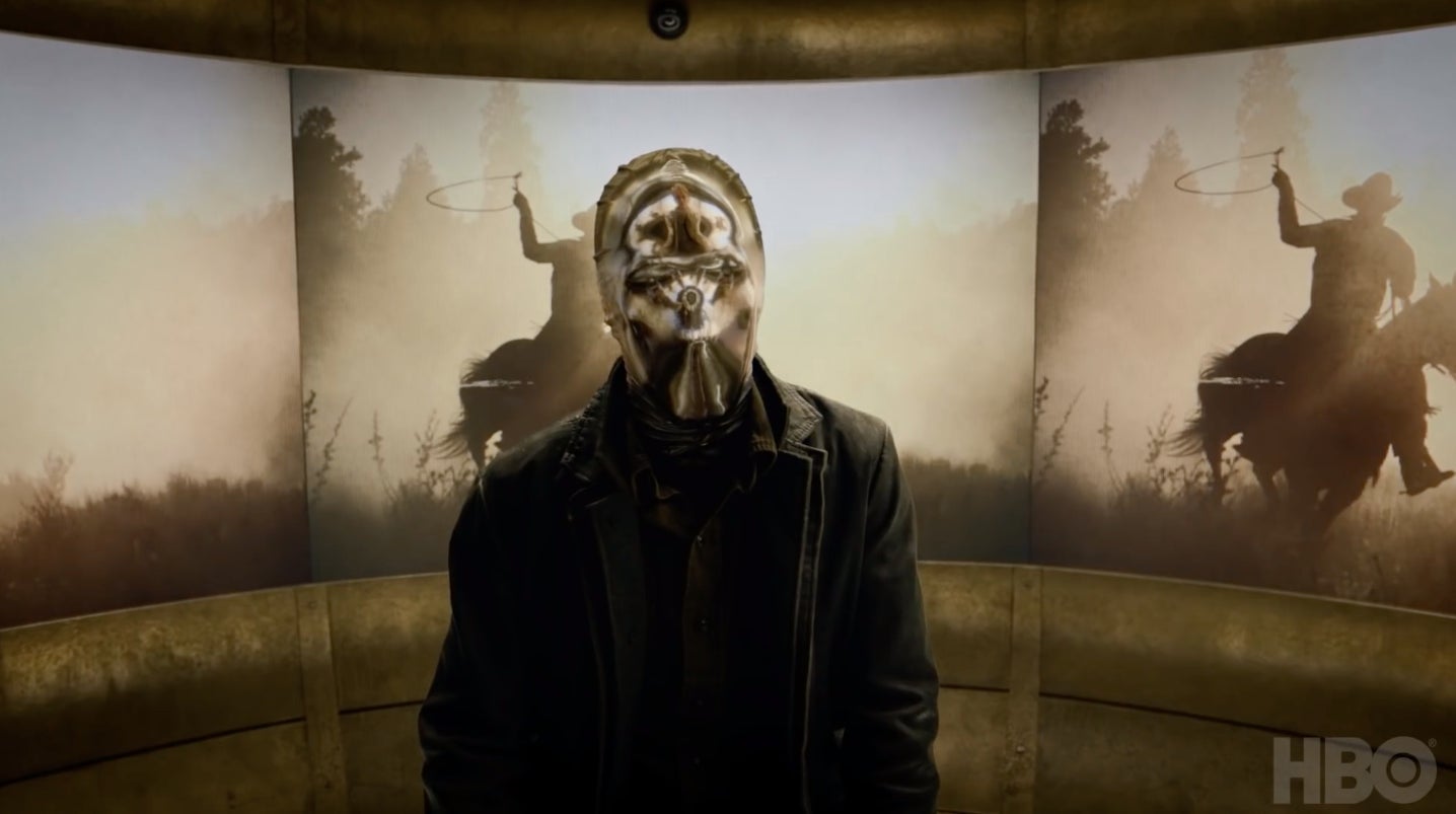 A masked character on HBO’s Watchmen.