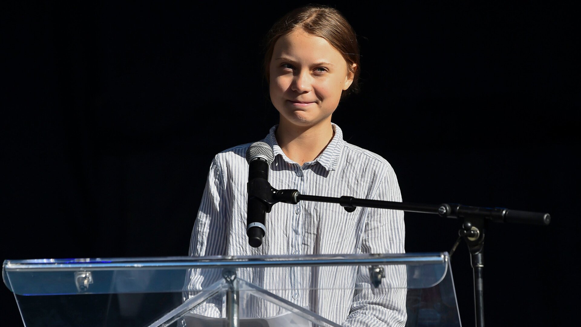 Greta Thunberg at a rally in Montreal in September 2019.