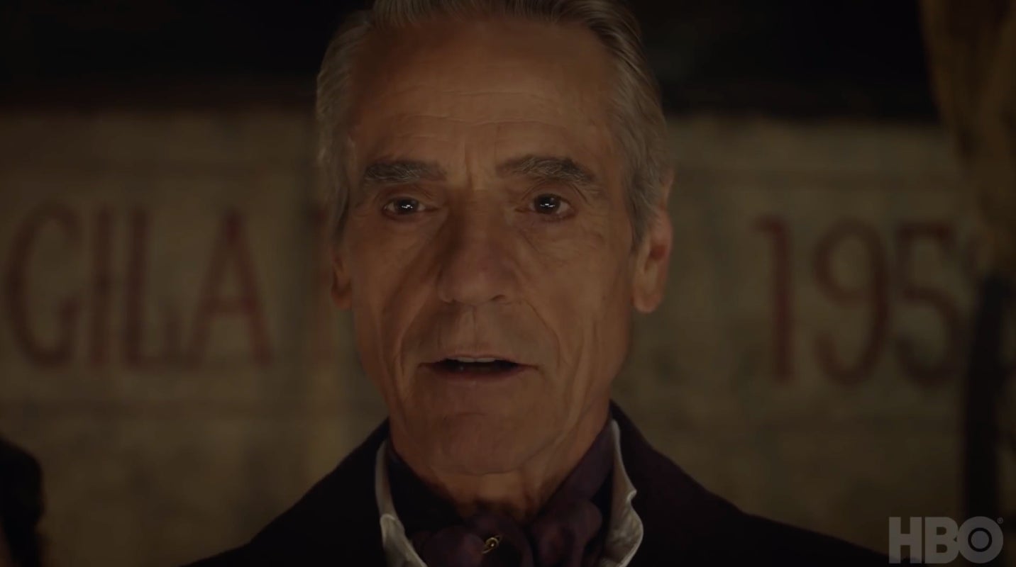 Jeremy Irons being extremely British.