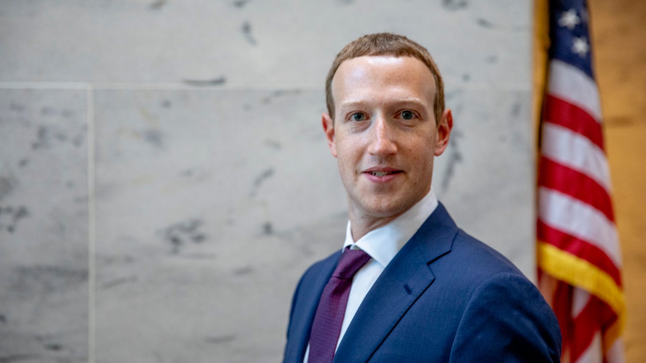 Facebook CEO Mark Zuckerberg leaves a meeting with Republican Senator John Cornyn on Capitol Hill on September 19, 2019