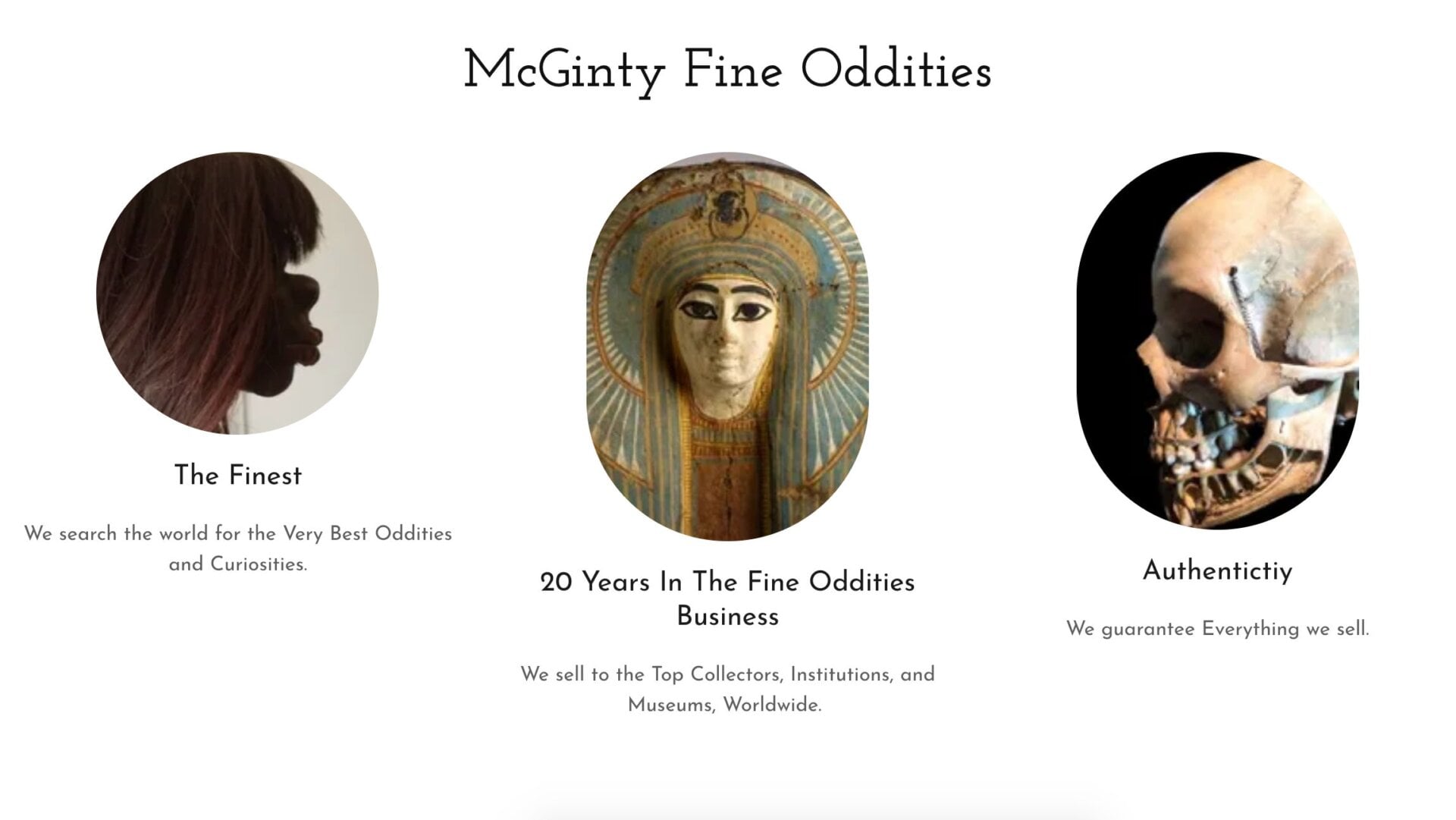 The woman charged for allegedly selling three human fetuses and attempting to ship them overseas appears to work for McGinty Find Oddities, according to a criminal complaint.