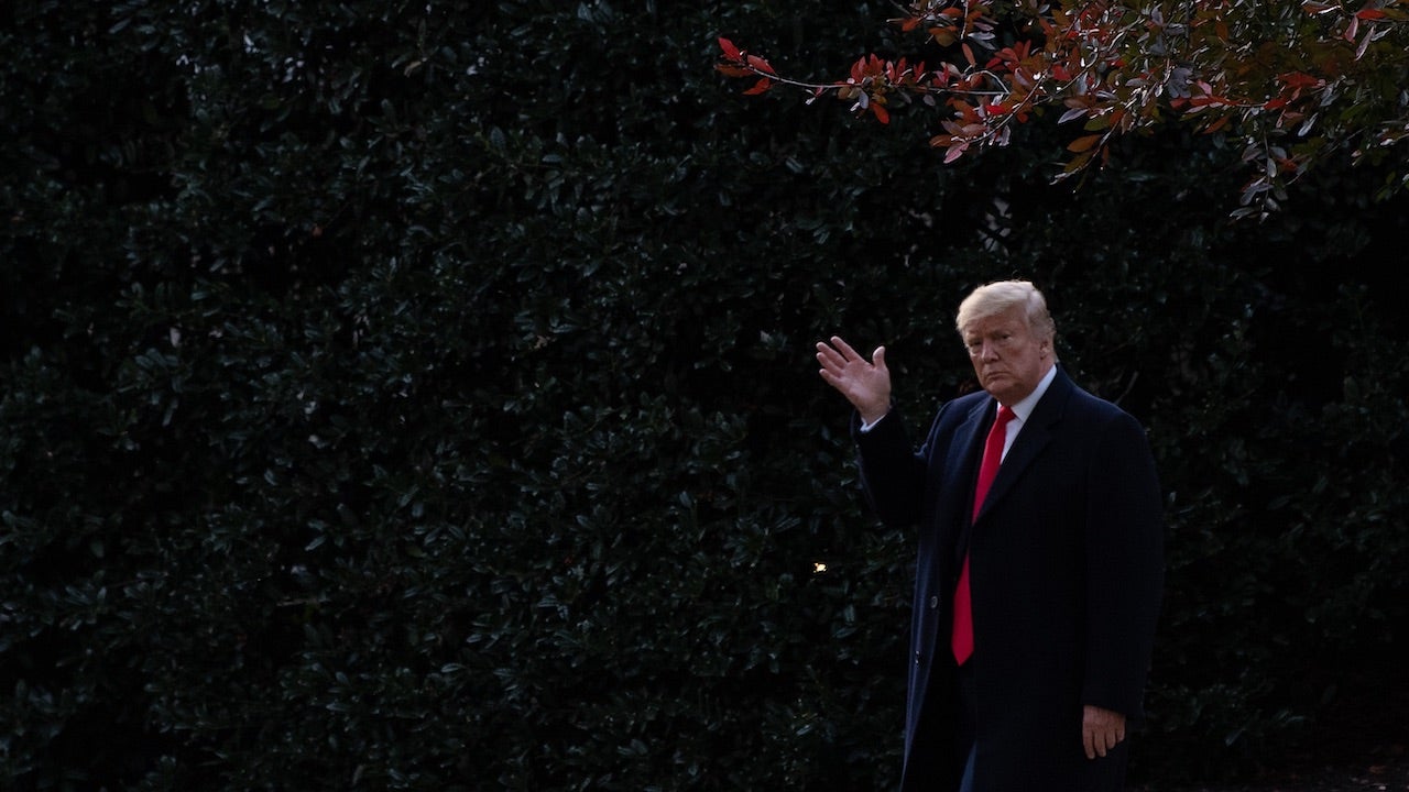 President Donald Trump at the White House on November 14, 2019