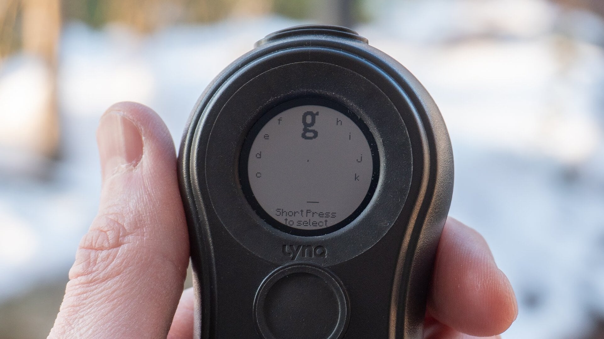 Spelling out your name with a one-button interface isn’t as nightmarish as it sounds as the LynQ uses its accelerometer to navigate the alphabet by twisting the device.