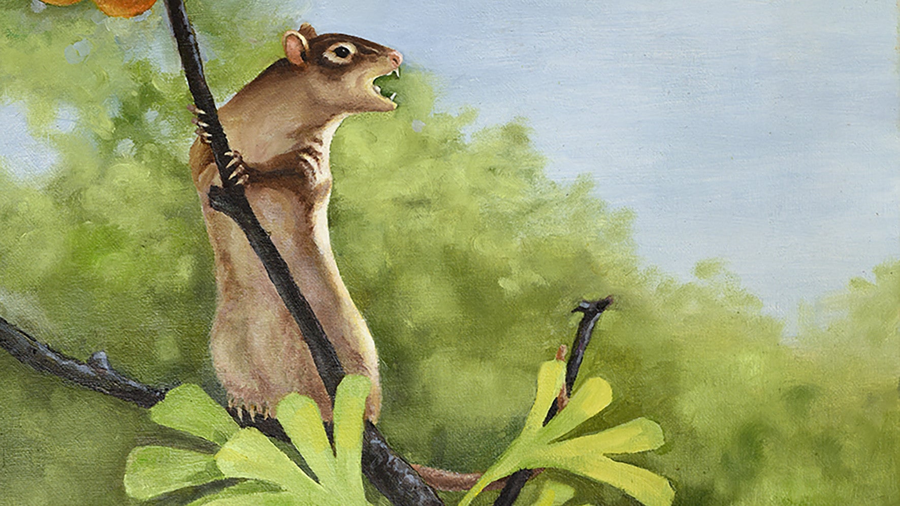 Artist’s depiction of Jeholbaatar kielanae, a Cretaceous mammal that featured a distinctive configuration of ear bones.