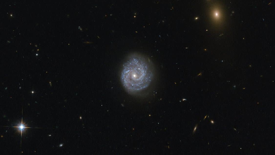 This galaxy, RX J1140.1+0307, seems to have a very low-mass black hole at its core.