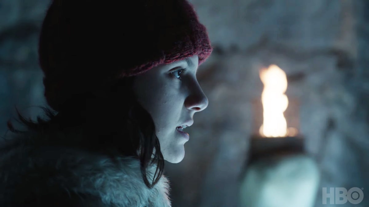 Lyra (Dafne Keen) gets ready to show the bears what’s what.