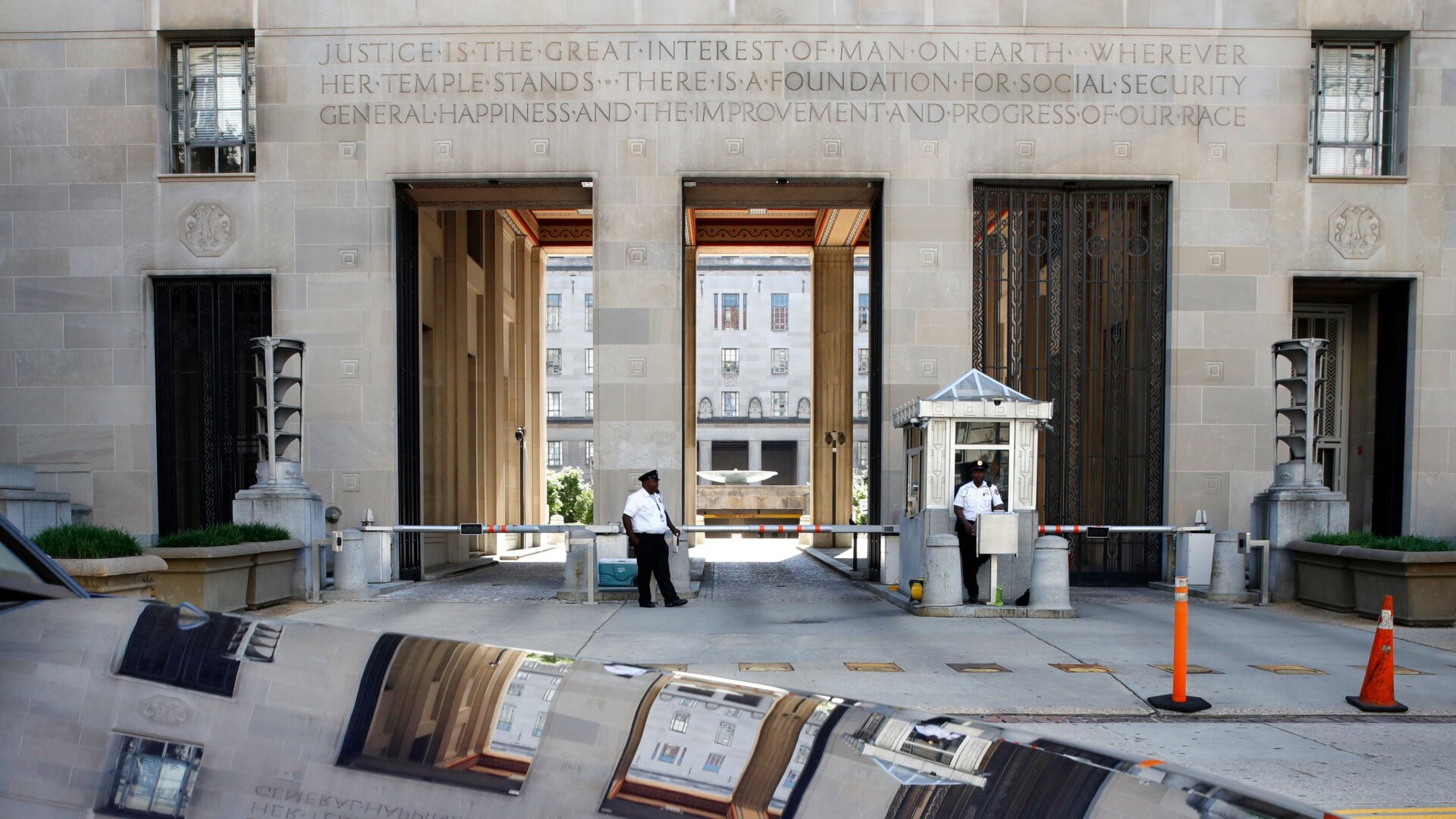 The Department of Justice headquarters building in Washington, D.C., 2018.