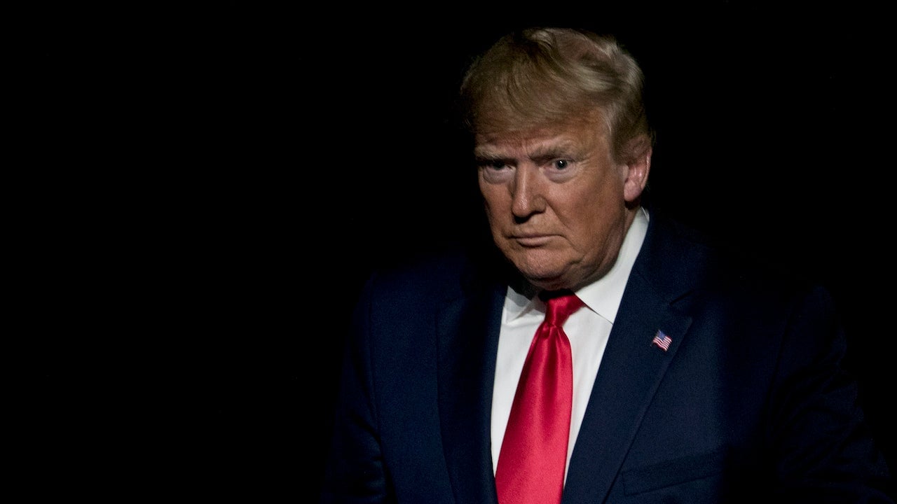 President Donald Trump takes the stage at the Turning Point USA Student Action Summit at the Palm Beach County Convention Center in West Palm Beach, Florida on December 21, 2019.