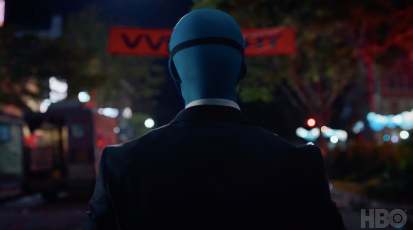 Doctor Manhattan preparing to meet the third love of his life.