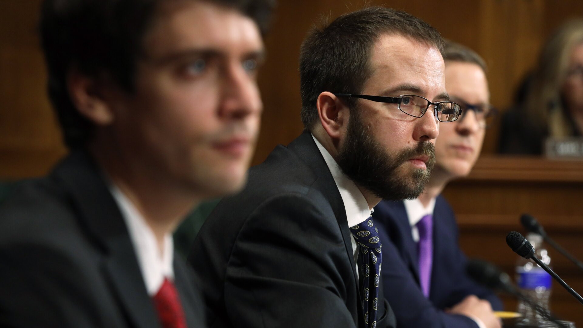 Erik Neuenschwander, manager of user privacy of Apple, Inc. testifies during a hearing before Senate Judiciary Committee December 10, 2019 on Capitol Hill in Washington, DC.