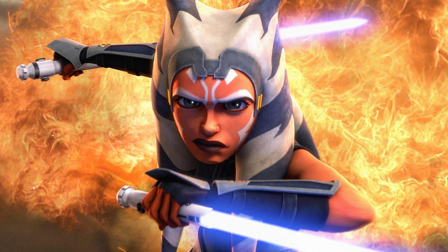 Ahsoka, ready to fight.