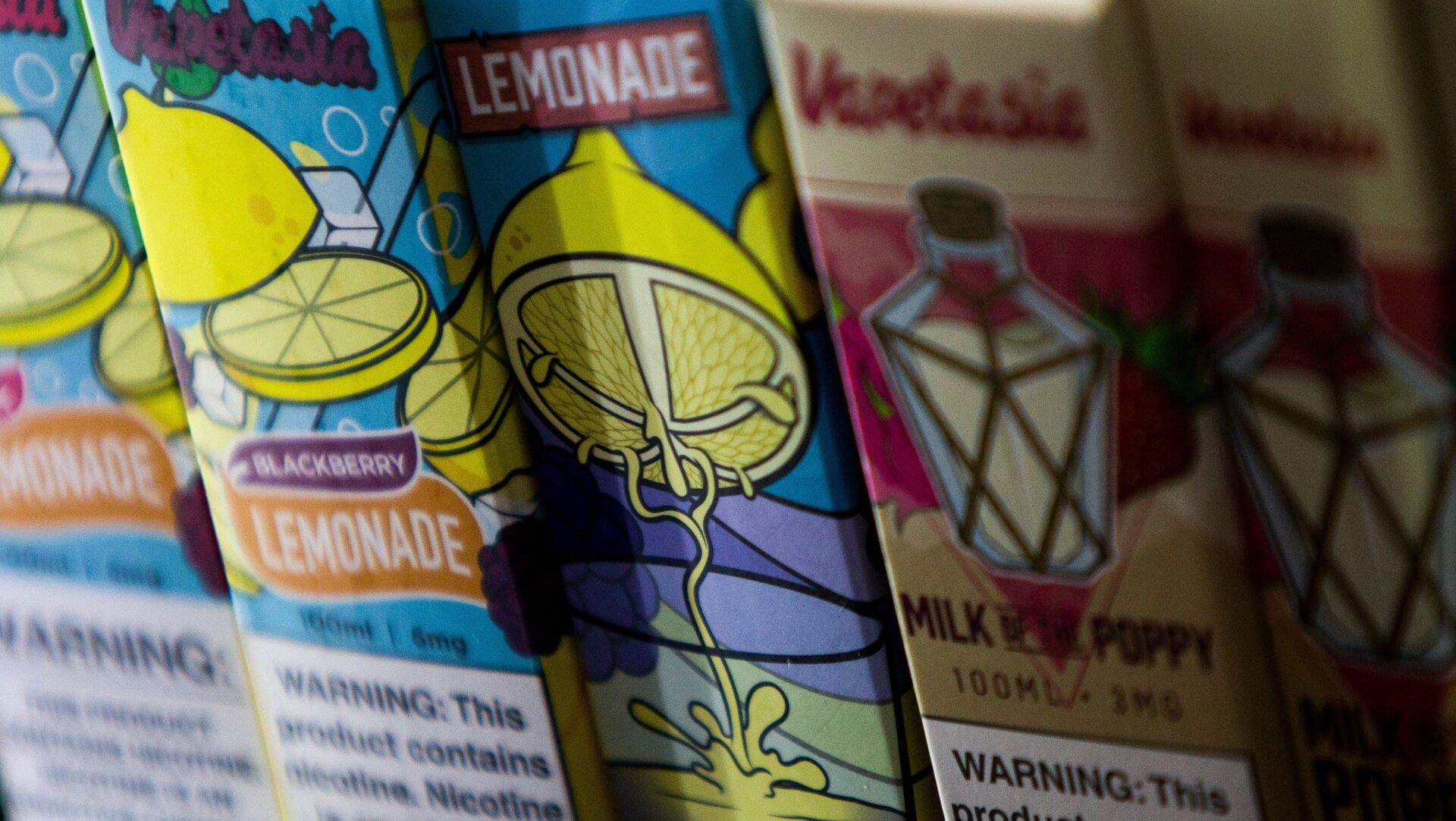 Flavored nicotine e-cigarettes