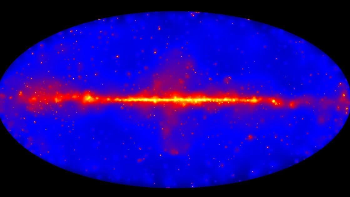 Fermi’s gamma-ray map of the sky.