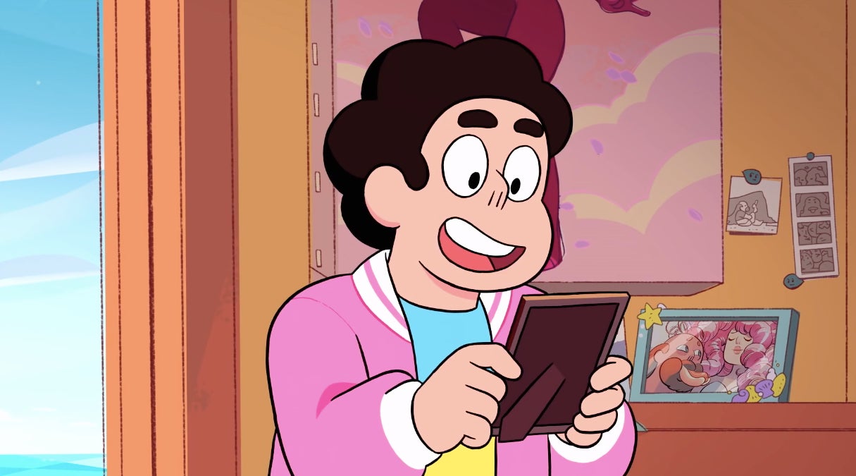 Steven Universe getting the news.