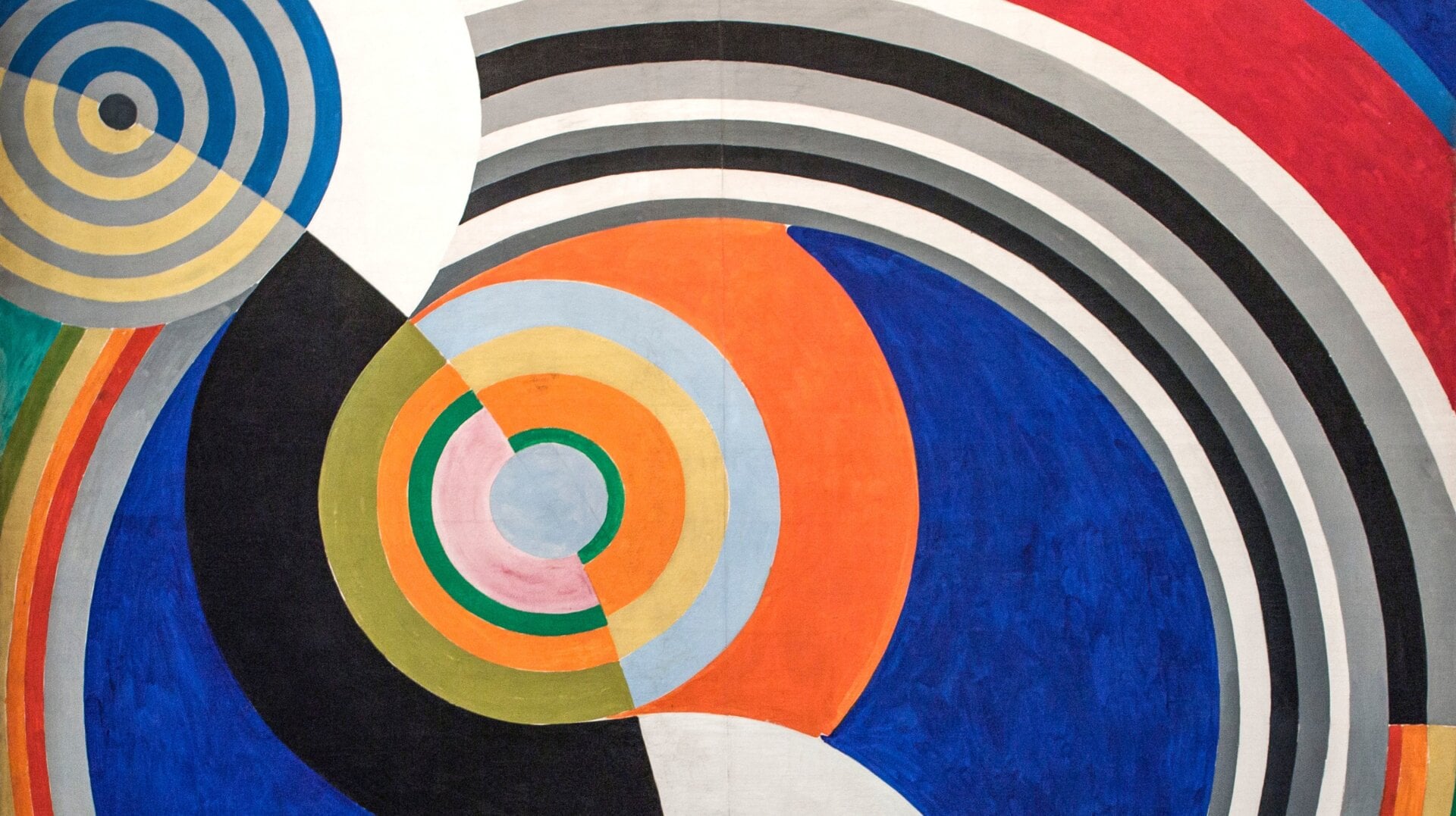 Robert Delaunay, (1885-1941), Rythm n°2, décor for the Salon des Tuileries, 1938, oil painting, Musée d’Art moderne de la Ville de Paris