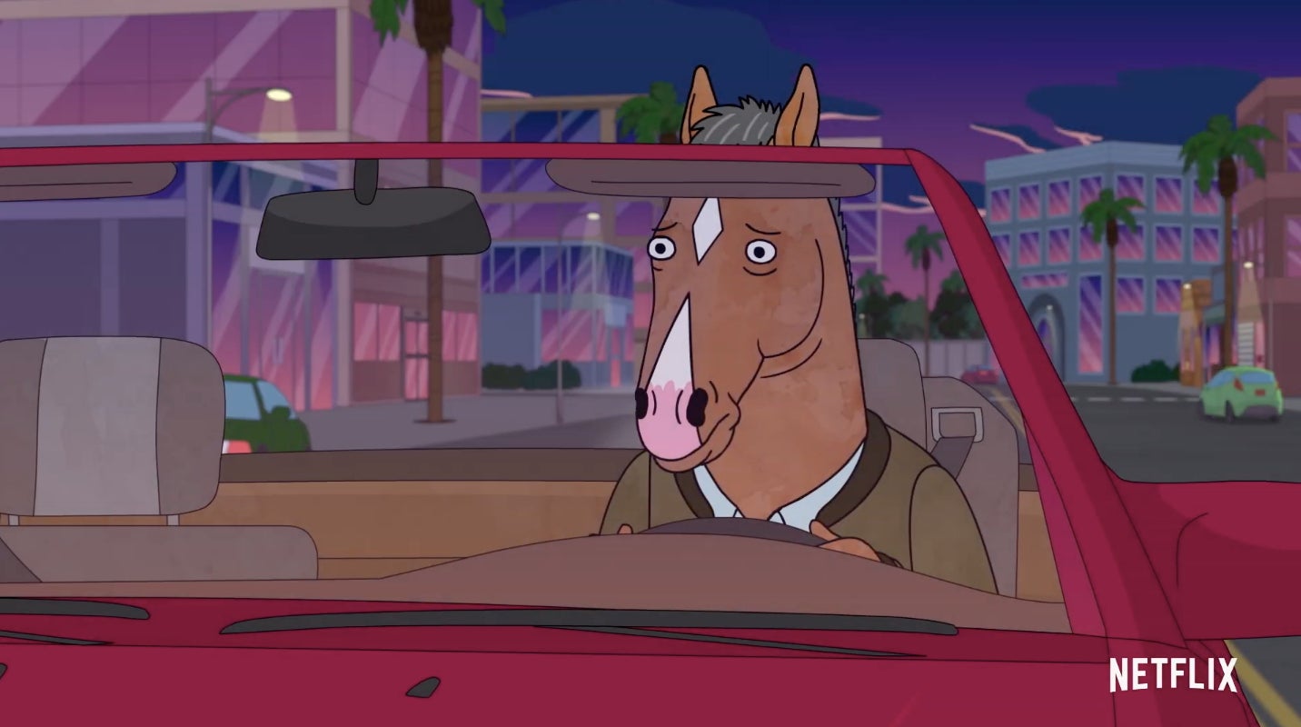 BoJack Horseman, a silver fox.