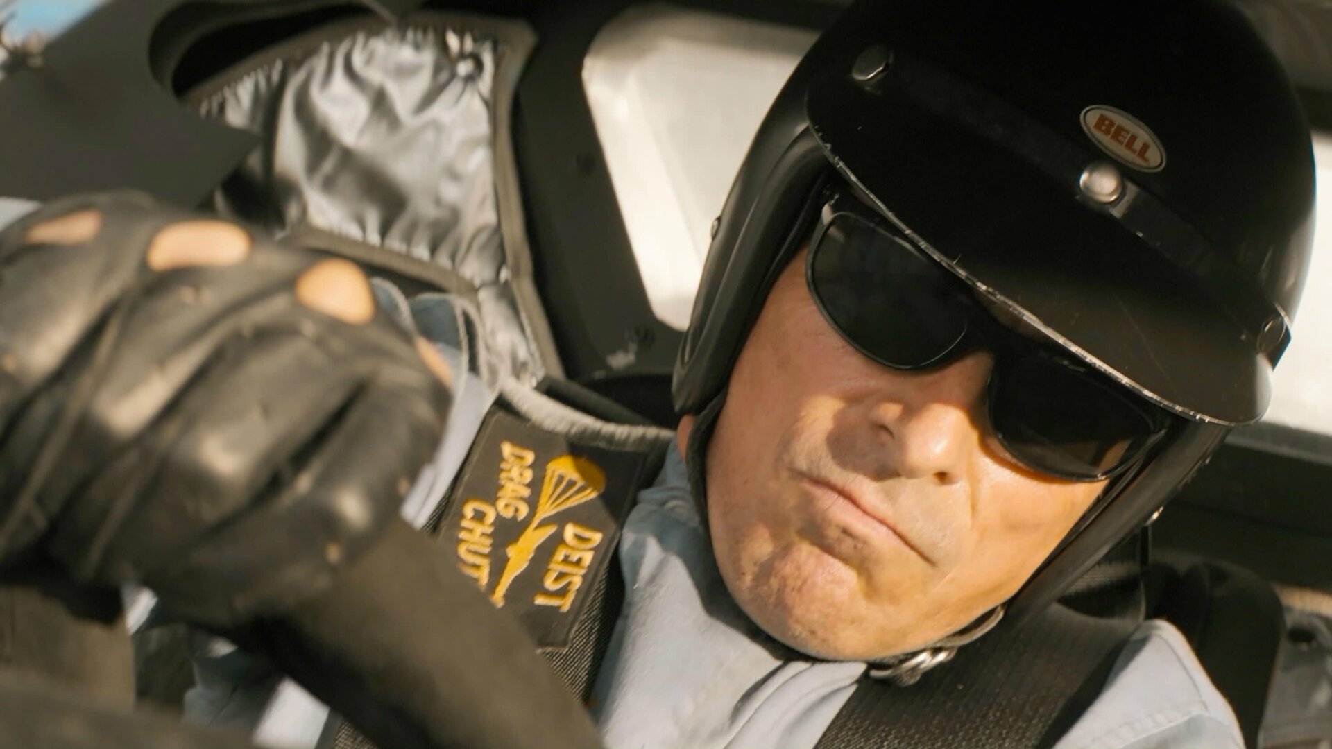 Christian Bale in Ford v Ferrari.