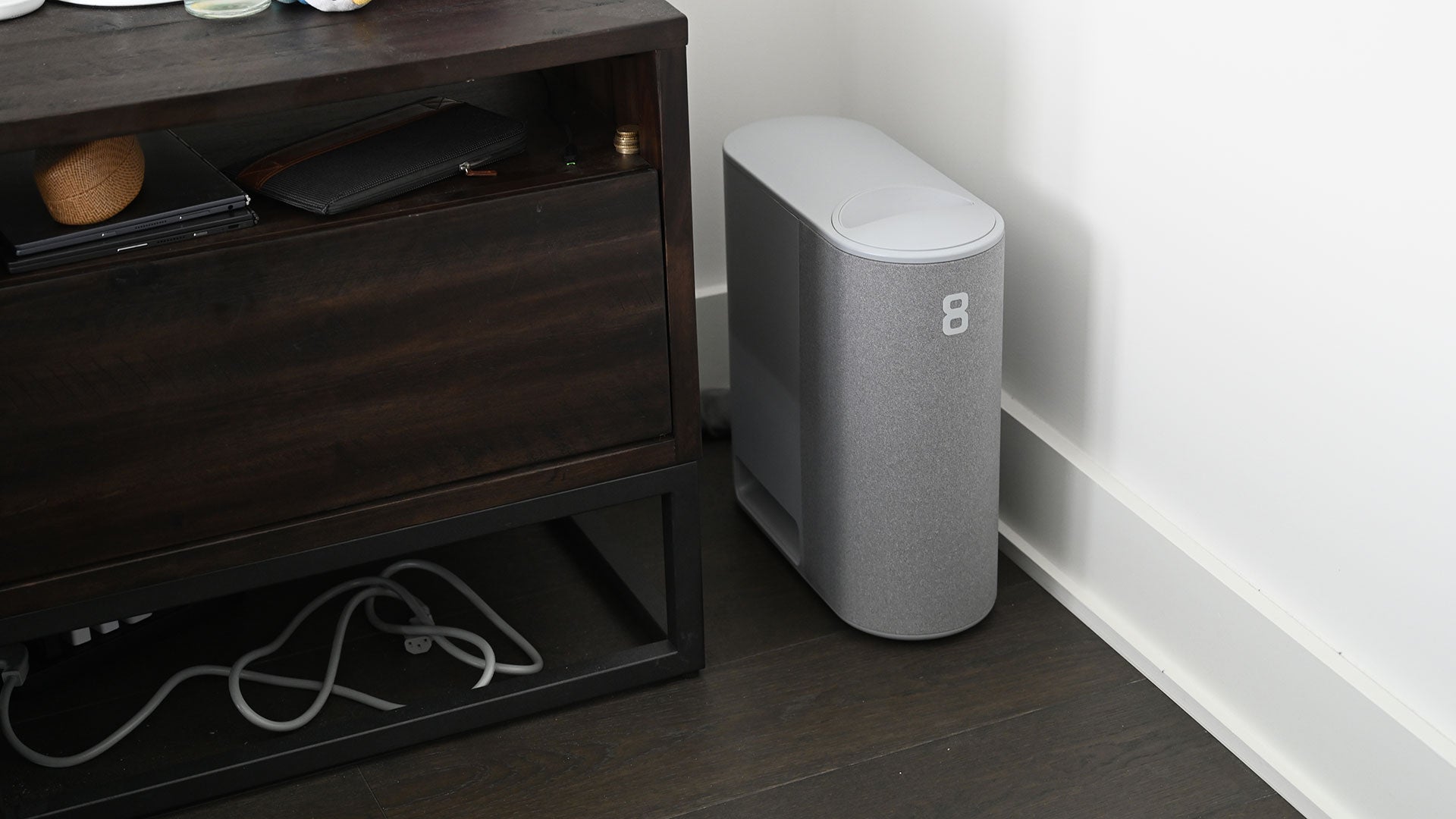 The Pod’s pump has a relatively long hose, which let me stash the pump out of the way on the other side of my nightstand.