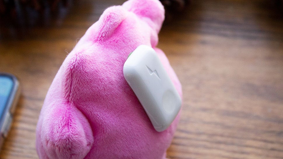 My Ditto plush is demonstrating the general placement of where on your body you would stick this thing. 