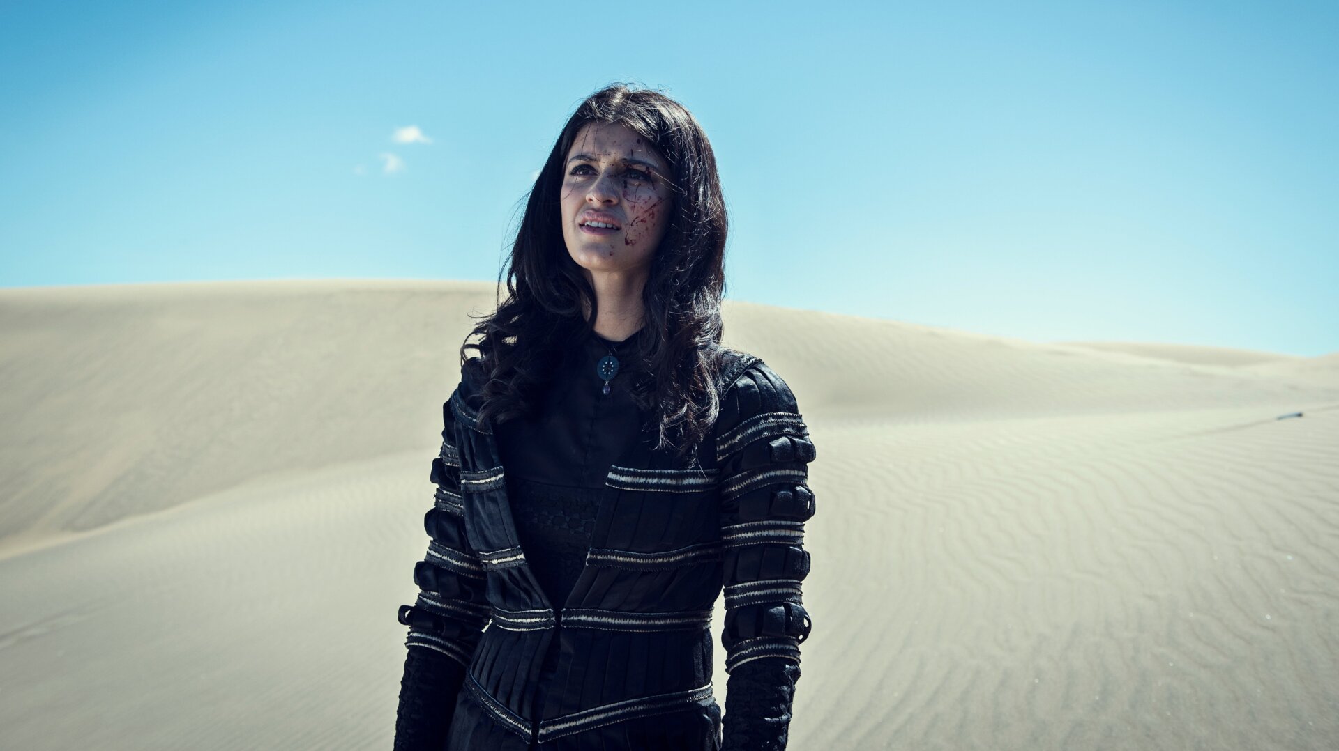 Anya Chalotra as Yennefer in the first season of The Witcher.