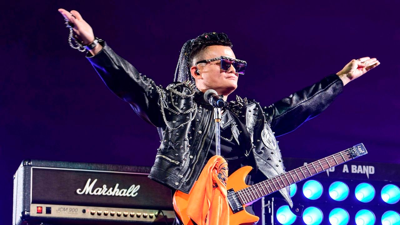 Jack Ma, chairman of Alibaba group, sings a song during an event to mark the 20th anniversary of Alibaba in Hangzhou, China in 2019.
