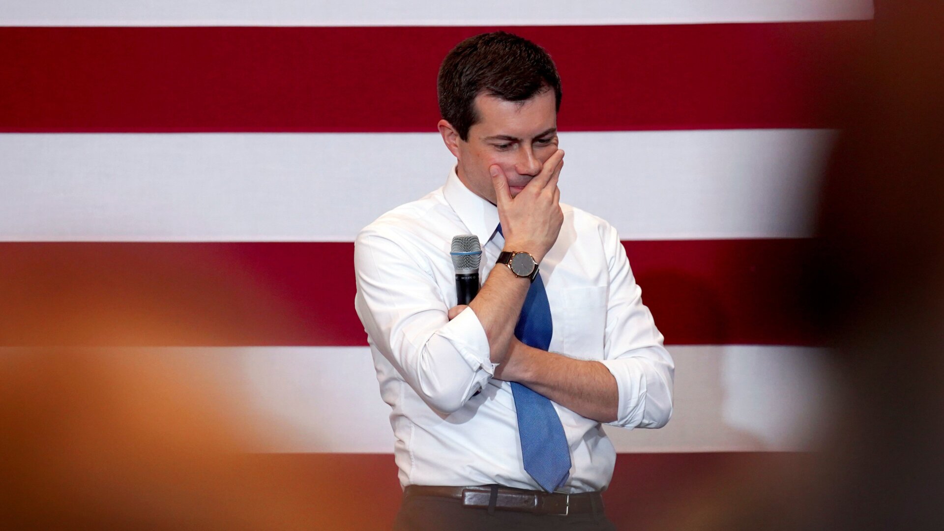 Pete Buttigieg campaigning in Nashua, New Hampshire on Jan. 4, 2020.