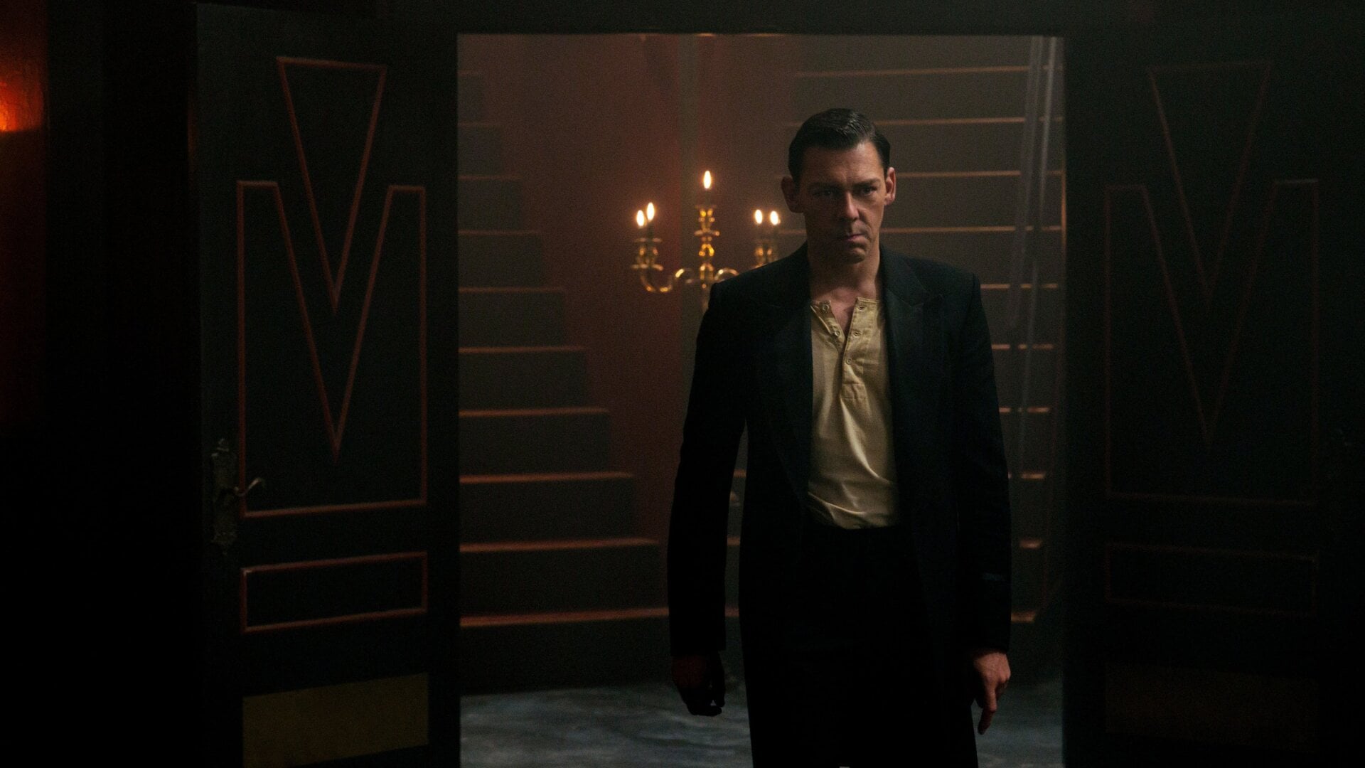 Father Blackwood (Richard Coyle) is here for the good stuff.