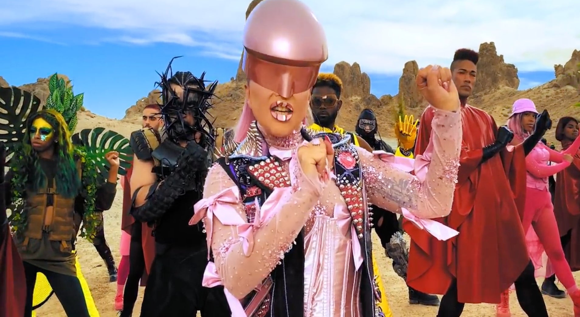 Lady Gaga, intergalactic defender of love or something.