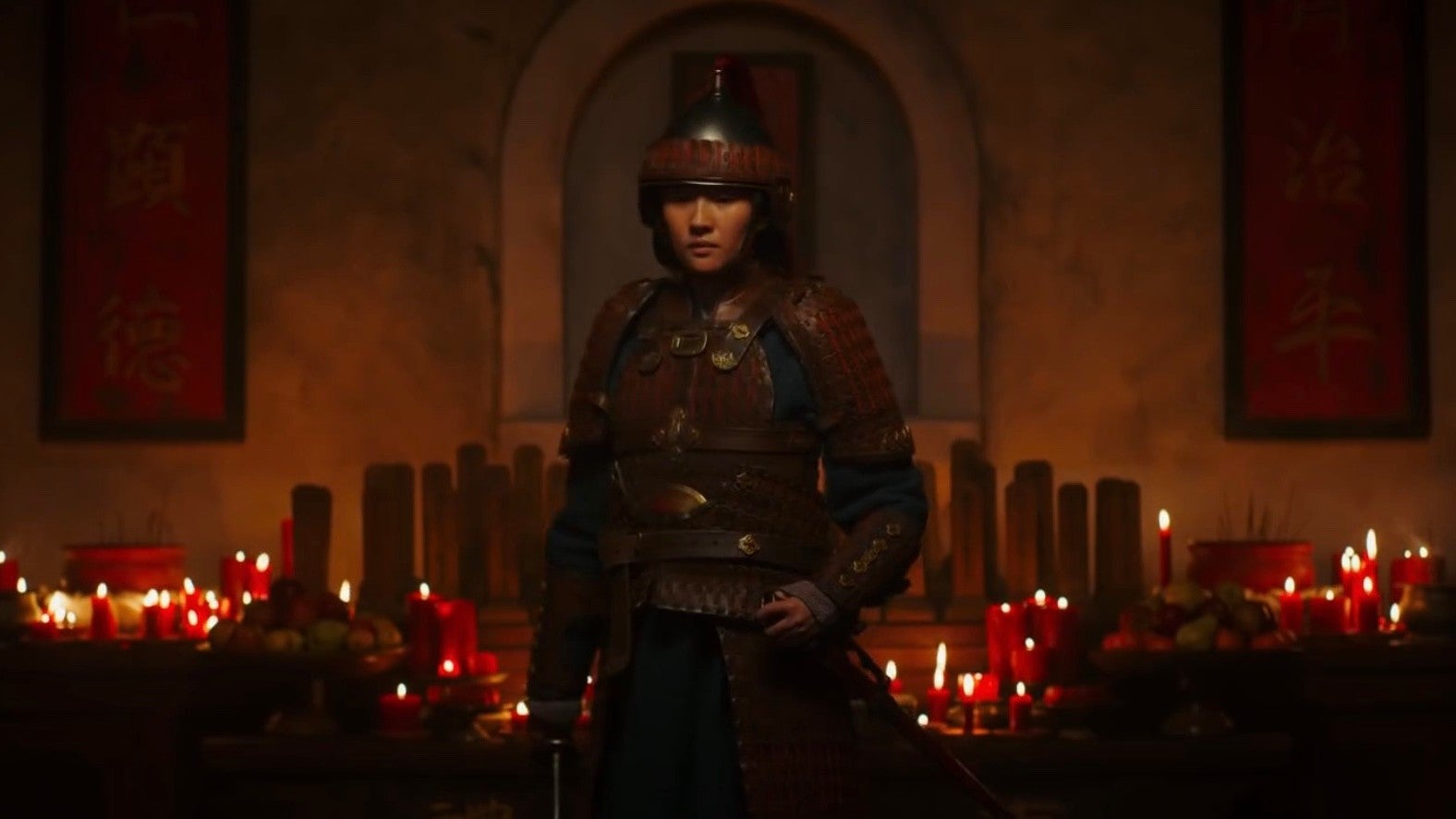 Yifei Liu as Mulan.