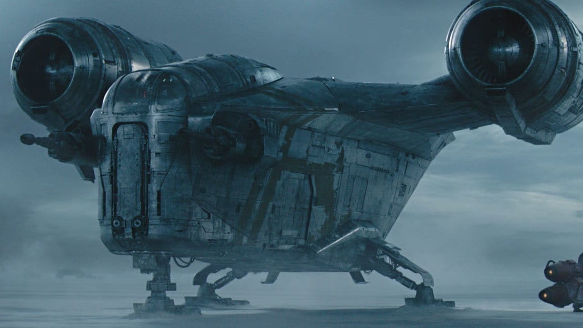 The Mandalorian’s ship, the Razor Crest.