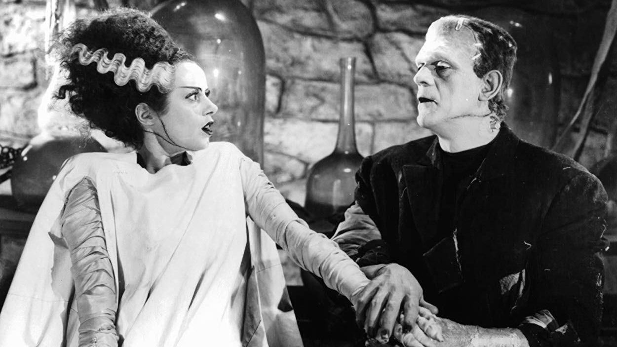 Elsa Lanchester and Boris Karloff in 1935's Bride of Frankenstein.