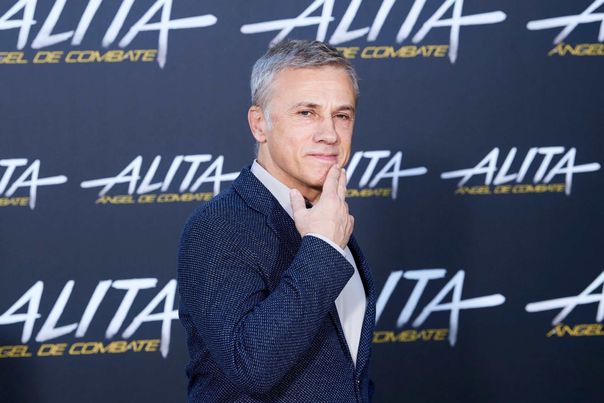 Christoph Waltz attends an Alita: Battle Angel photocall at the Villamagna Hotel on January 25, 2019 in Madrid, Spain.