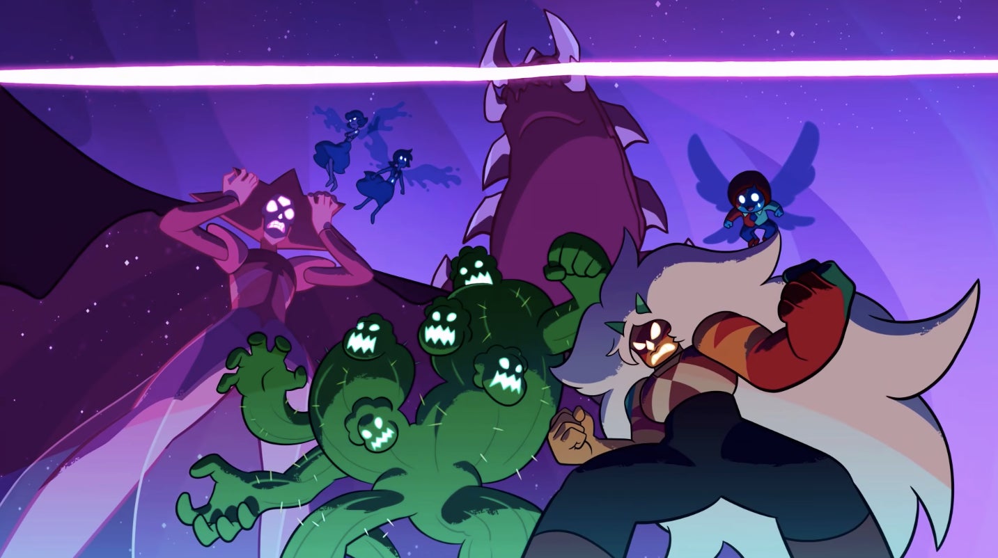 Steven Kaijuniverse making himself known in Steven Universe Future’s opening credits sequence.