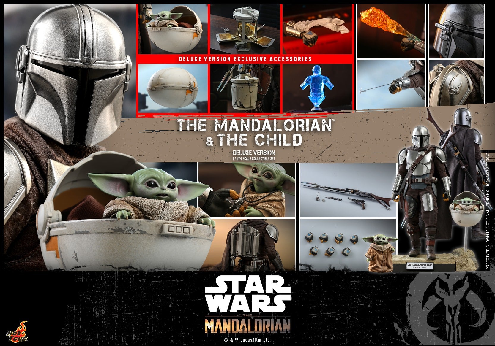 Here’s what you get with the deluxe preorder of the Mandalorian with Child.