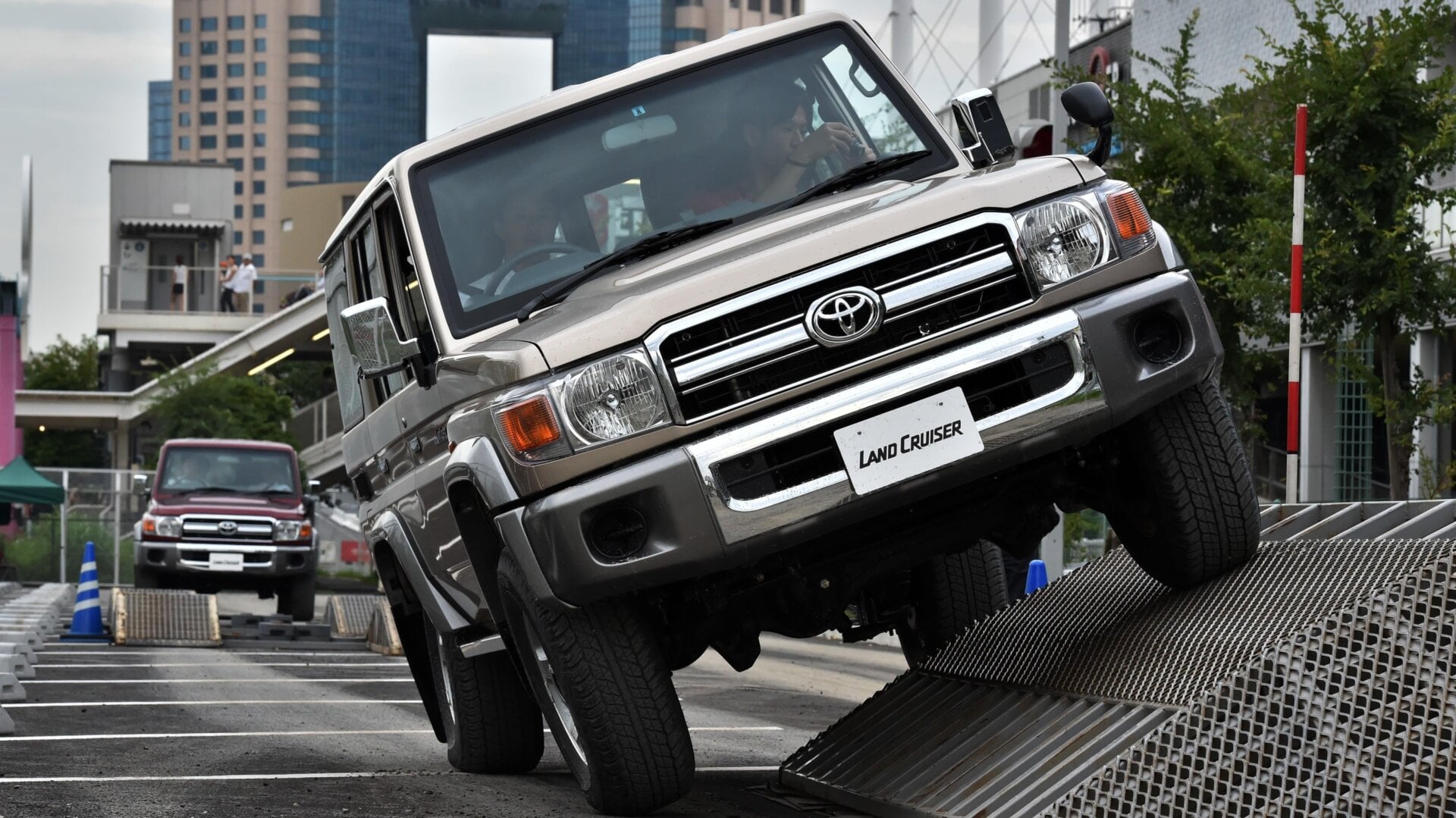 A 2014 Toyota Land Cruiser, one of the models listed as affected by the vulnerability.