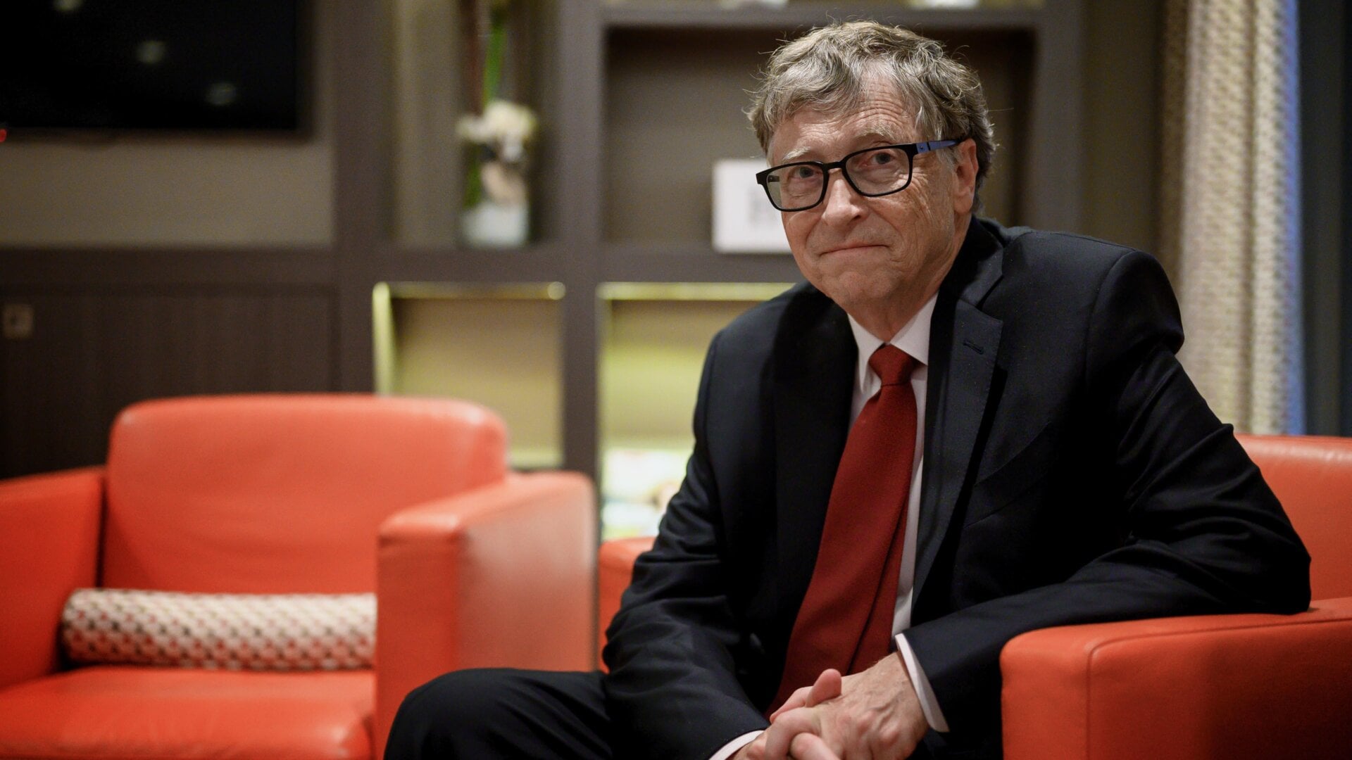 Microsoft founder Bill Gates on October 9, 2019 in Lyon, France during the funding conference of Global Fund to Fight AIDS, Tuberculosis and Malaria.