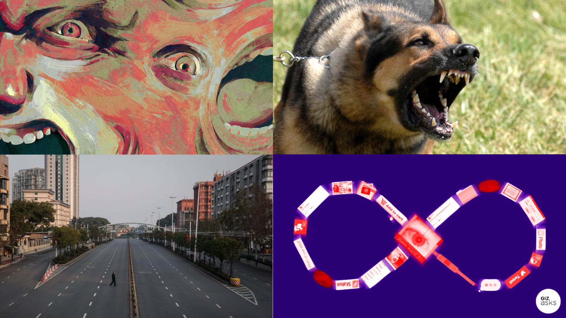 Clockwise from top left: Angelica Alzona (Gizmodo); Josh Plueger/U.S. Air Force; Elena Scotti (Photos: Getty Images, AP, Shutterstock); Getty