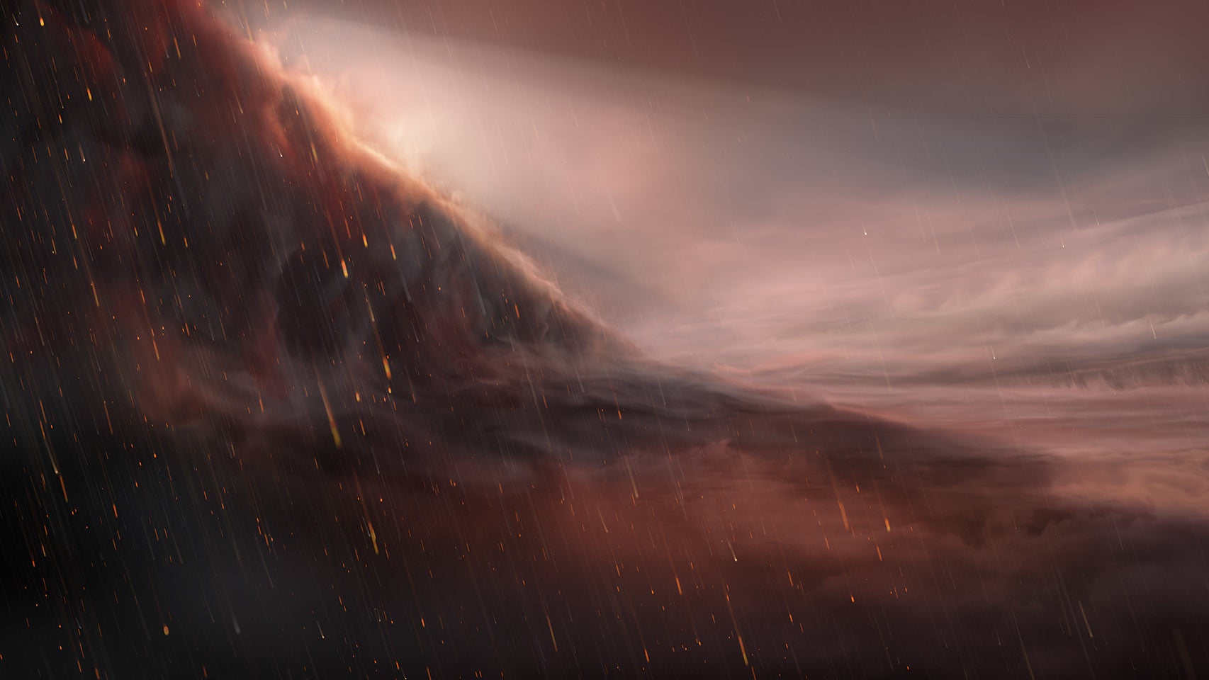 Artist’s impression of the night side of WASP-76b.