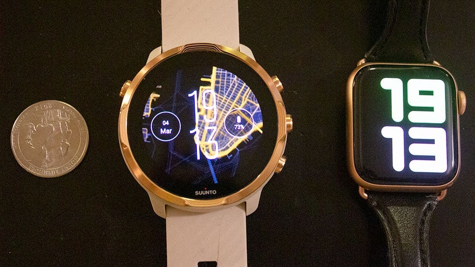 Just driving home the big-ness with a quarter for scale, plus the Apple Watch Series 5. 